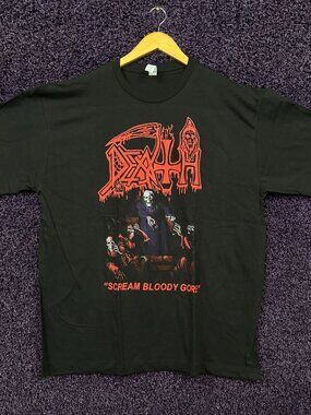 Death Scream Bloody Gore Album Poster Death Metal T-Shirt XL